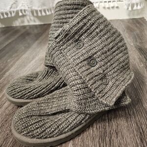UGG Gray Knit Boots